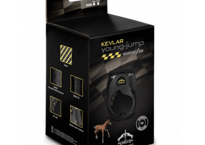 Veredus-Kevlar-Vento-Young-Jump-Fetlock-Boots-Black-Brown-Box
