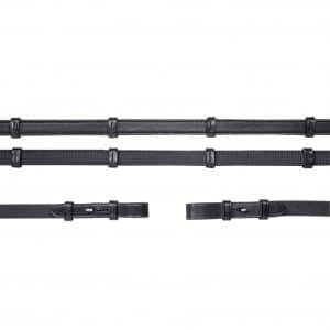 Schockemohle-Half-Rubber-Lined-Reins-With-Stoppers-Black-1