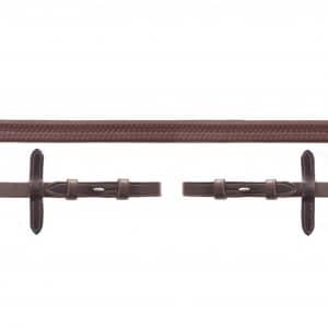 Schockemohle-Rubber-Reins-With-Hook-And-Stud-Fastening-Brown-1