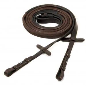 Schockemohle-Rubber-Reins-With-Hook-And-Stud-Fastening-Brown-2