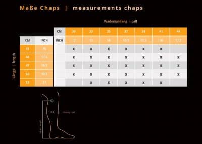 Tonics-Equestrian-Footwear-Sirius-Chaps-Size-Chart
